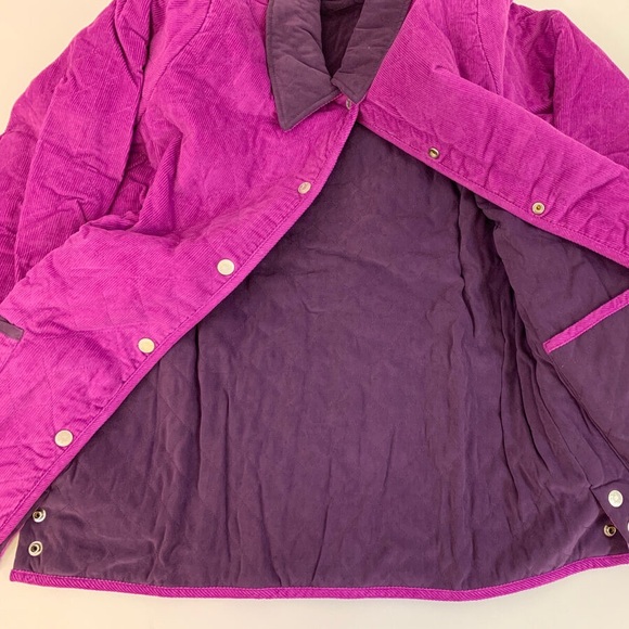 Pink and purple reversible courdoroy denim jacket by Denim and Co. - Picture 1 of 1